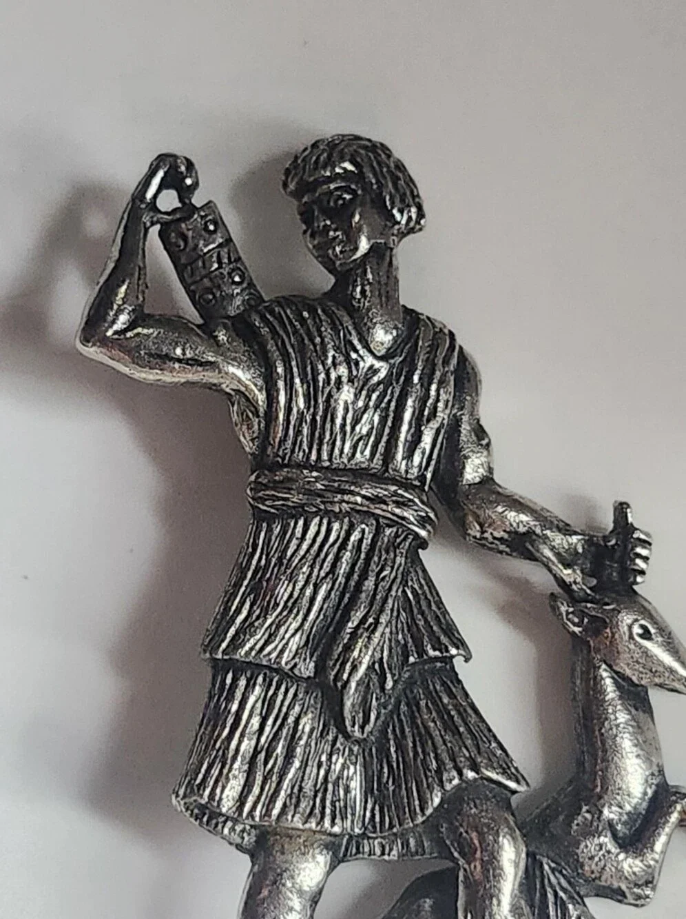 Vtg Silver Tone Figural Brooch 